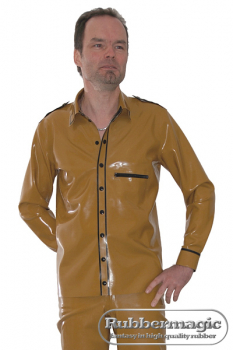 latex uniform shirt, latex shirt, Latex fashion, Rubbermagic, rubber shop, latex shop