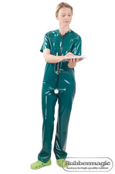 Latex-OP-trousers,Latex surgical mask,latex medical clothing, clinical clothing,Rubbermagic
