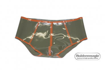 Latex-swimming trunks with contrast seams, 0,35 mm