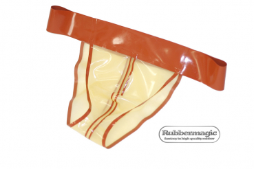 Men's latex panties, two-coloured, 0,60 mm