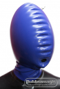 Inflatable latex mask with mouth opening and zipper