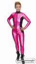Latex catsuit "Fuchsie" with front zipper 0,35 mm